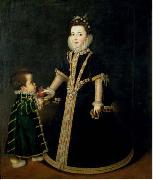 Sofonisba Anguissola Girl with a dwarf, thought to be a portrait of Margarita of Savoy, daughter of the Duke and Duchess of Savoy